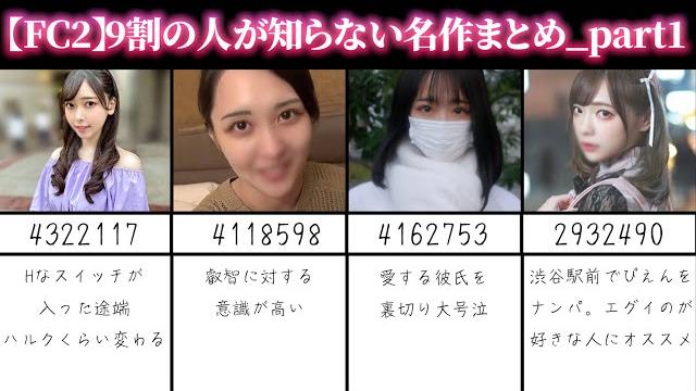 【fc2-ppv】9割の人が知らない名作まとめ_part1 【fc2-ppv】9割の人が知らない名作まとめ_part1