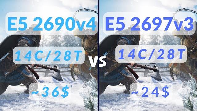 E5-2690v4 vs e5-2697v3. 720p|1080p E5-2690v4 vs e5-2697v3. 720p|1080p