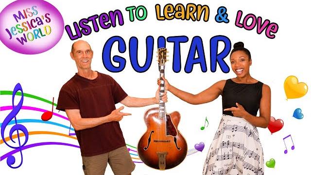 Learn about the guitar in miss jessica's world | guitar knowledge for kids | music lessons for kids Learn about the guitar in miss jessica's world | guitar knowledge for kids | music lessons for kids