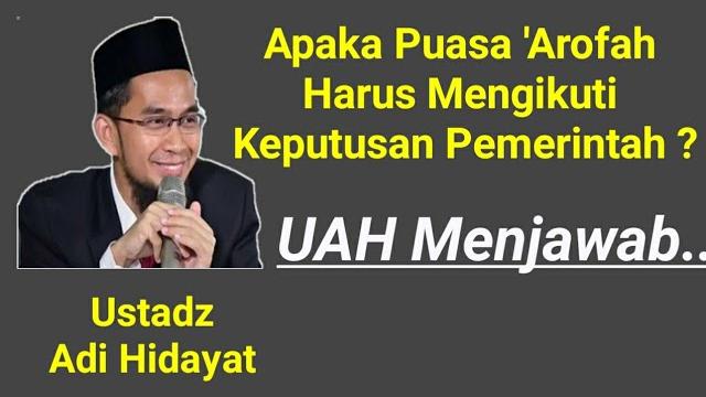 Uah_puasa arofah,apakah harus mengikuti keputusan pemerintah ? #uahbaru @medisy channel Uah_puasa arofah,apakah harus mengikuti keputusan pemerintah ? #uahbaru @medisy channel
