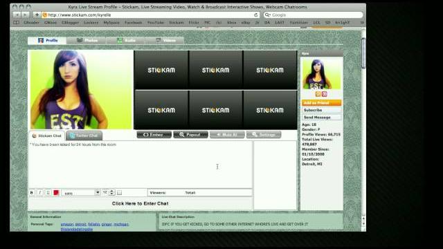 How to get kicked from stickam How to get kicked from stickam