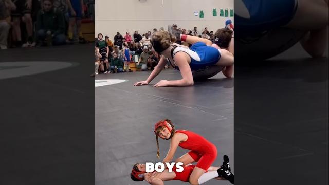 Girl wrestler humiliates everyone Girl wrestler humiliates everyone
