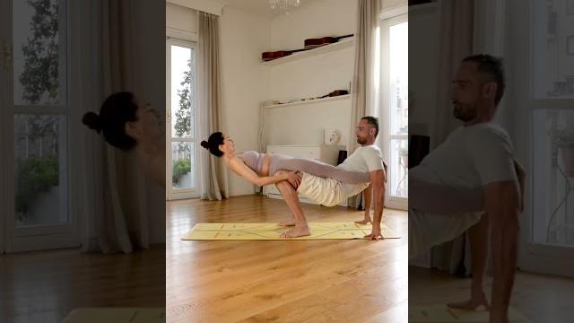 Do you trust your hubby? try this partner yoga pose then Do you trust your hubby? try this partner yoga pose then