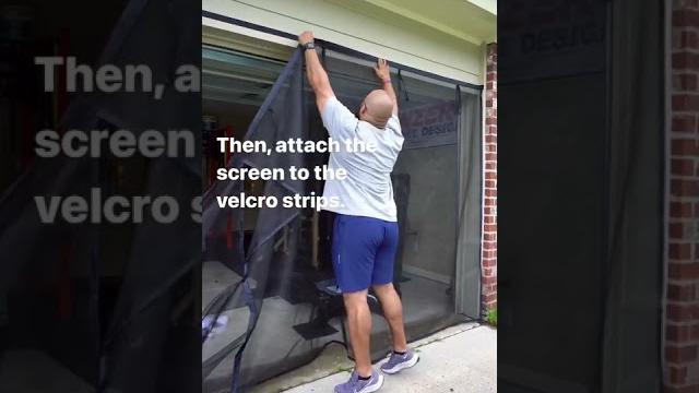 Installing a screen door for my garage gym Installing a screen door for my garage gym