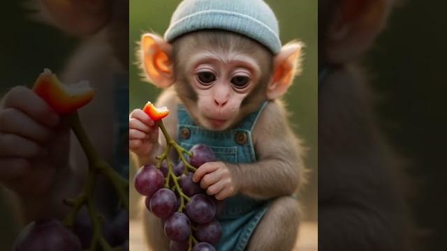 Meki eats grapes #monkey #trending #shorts Meki eats grapes #monkey #trending #shorts