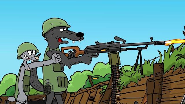 Анекдоты. волк и заяц на передовой Анекдоты. волк и заяц на передовой