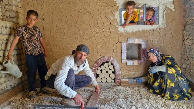 The important progress in completing the shelter of a nomadic mother: davood's skill in tiling The important progress in completing the shelter of a nomadic mother: davood's skill in tiling