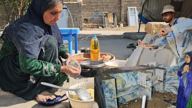 "grandma's cooking magic: tiling and delicious lunch!" "grandma's cooking magic: tiling and delicious lunch!"