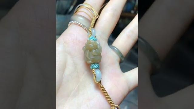 中国绳结之翡翠貔貅绳编手链 中国绳结之翡翠貔貅绳编手链
