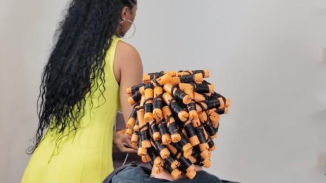Perm rod set on natural hair Perm rod set on natural hair
