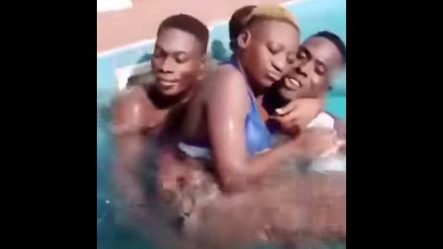They were having group sex in water!! They were having group sex in water!!