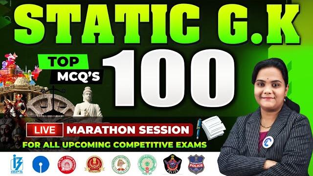 Static gk live marathon 2025| top 100 most expected mcqs | general knowledge for ssc, railway exams Static gk live marathon 2025| top 100 most expected mcqs | general knowledge for ssc, railway exams