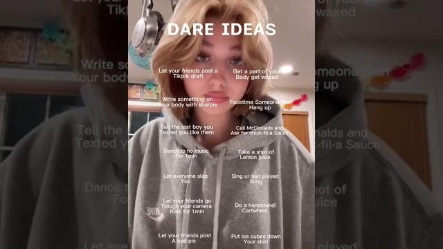 Dare ideas ️#dare #idea #truthordare #tips #advice #lolabekka #aesthetic #friends #funny Dare ideas ️#dare #idea #truthordare #tips #advice #lolabekka #aesthetic #friends #funny