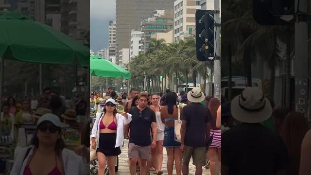 Beach walk️ rio de janeiro, brazil #shorts Beach walk️ rio de janeiro, brazil #shorts