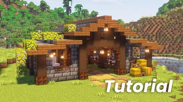 Minecraft animal barn tutorial Minecraft animal barn tutorial