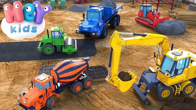 Construction vehicles song for kids excavator, bulldozer & other trucks for children - heykids Construction vehicles song for kids excavator, bulldozer & other trucks for children - heykids