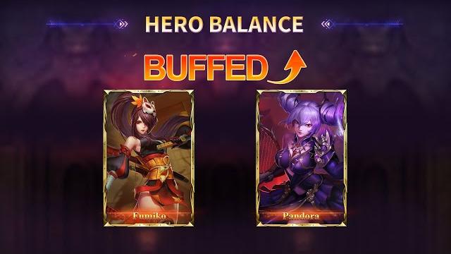 Fumiko & pandora will get buffed - new balance adjustment coming on nov 30 - heroes evolved Fumiko & pandora will get buffed - new balance adjustment coming on nov 30 - heroes evolved