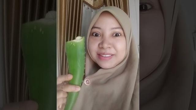 Makan lidah buaya #shorts Makan lidah buaya #shorts