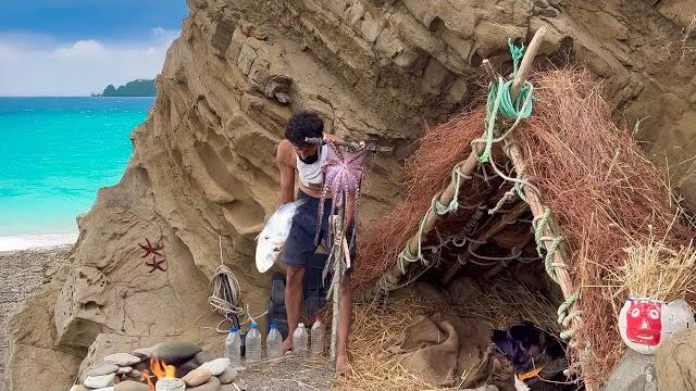 Survival challenge (no food, no water, no shelter) catch and cook - octopus. bushcraft camping Survival challenge (no food, no water, no shelter) catch and cook - octopus. bushcraft camping
