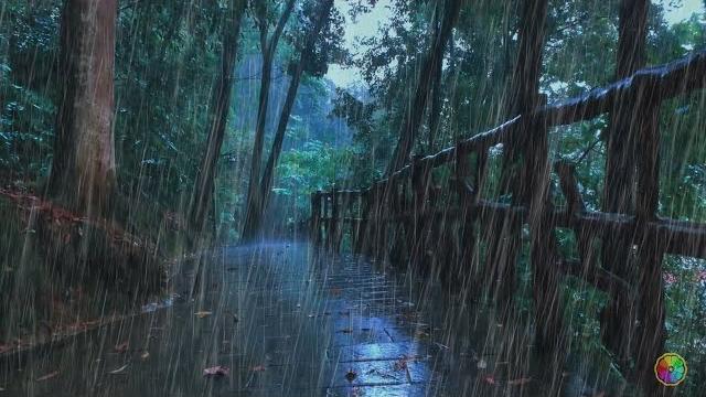 Rain and thunder sounds of beautiful woods, healing soothing thunderstorm sounds asmr, nature music Rain and thunder sounds of beautiful woods, healing soothing thunderstorm sounds asmr, nature music