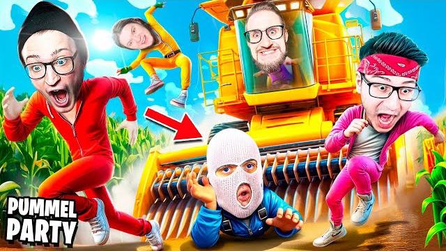 Лайфхак как потерять друзей! как же это смешно! раздавил всех комбайном! угар в pummel party Лайфхак как потерять друзей! как же это смешно! раздавил всех комбайном! угар в pummel party