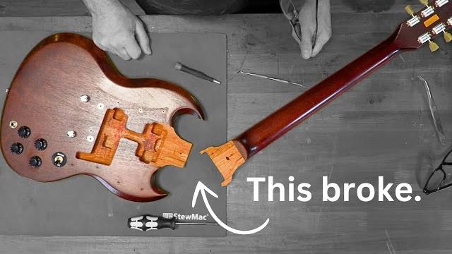 Watch me fix a broken guitar neck | real repairs Watch me fix a broken guitar neck | real repairs