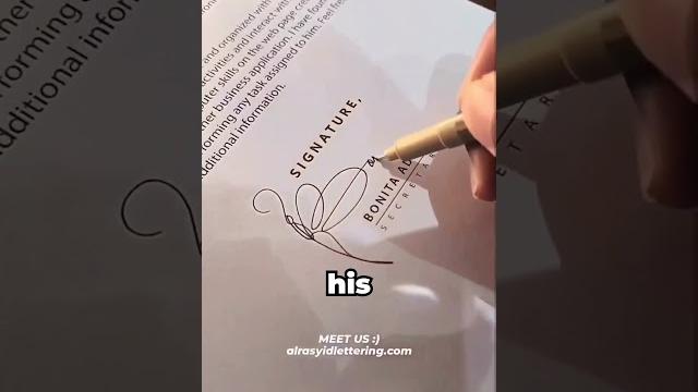 The world's most beautiful signature ️ The world's most beautiful signature ️