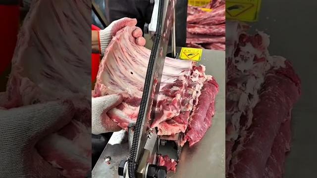Wow cutting meat by machine #meatviews #dwnl Wow cutting meat by machine #meatviews #dwnl