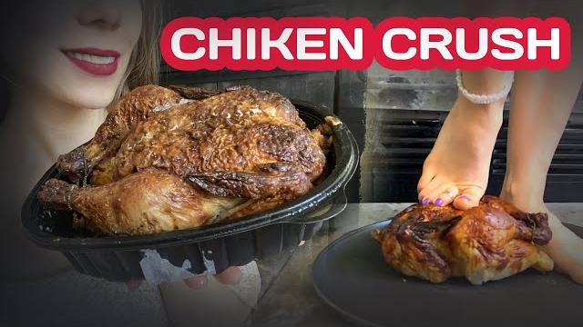 Food feet crush, chicken | asmr & crushing Food feet crush, chicken | asmr & crushing