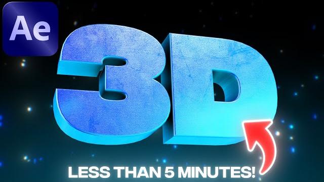 Create 3d text with no plug ins (after effects) Create 3d text with no plug ins (after effects)