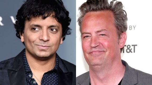 M. night shyamalan is setting the record straight on matthew perry's drunken night out story. while M. night shyamalan is setting the record straight on matthew perry's drunken night out story. while