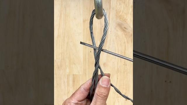 How to connect steel cable without accessories #diy #tips #tipandtricks How to connect steel cable without accessories #diy #tips #tipandtricks