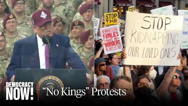 "no kings": 1,800+ rallies planned as trump threatens "very heavy force" on army parade protesters "no kings": 1,800+ rallies planned as trump threatens "very heavy force" on army parade protesters