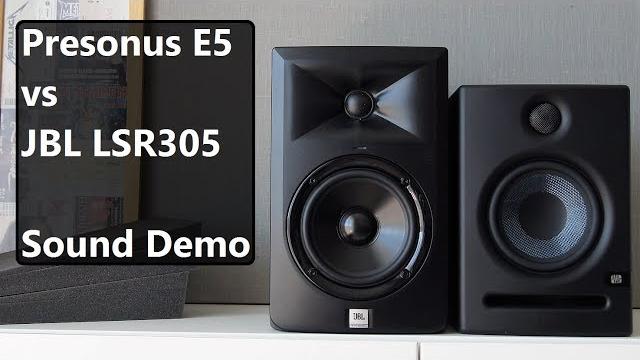 Jbl lsr305 vs presonus eris e5 || sound demo Jbl lsr305 vs presonus eris e5 || sound demo