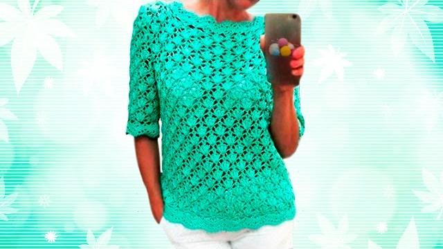 Ажурная кофточка крючком. вязание крючком для начинающих Ажурная кофточка крючком. вязание крючком для начинающих