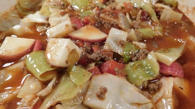 Hamburger cabbage and potato soup (easy recipe) Hamburger cabbage and potato soup (easy recipe)