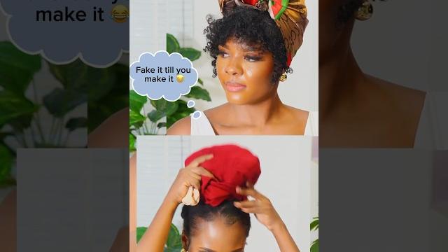 Scarf tutorial fake it till you make it #beauty #turban #scarf #fashion #headwrap #shorts #fyp Scarf tutorial fake it till you make it #beauty #turban #scarf #fashion #headwrap #shorts #fyp