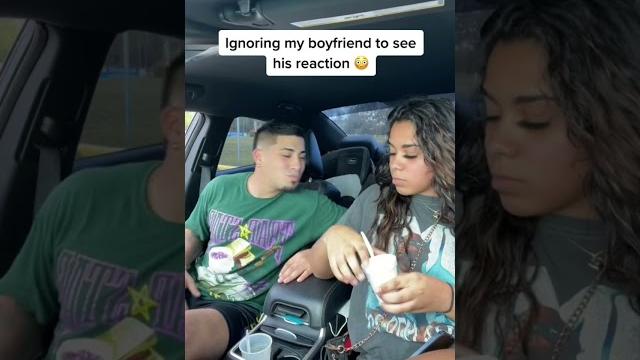 Ignoring my boyfriend to see his reaction #shorts Ignoring my boyfriend to see his reaction #shorts