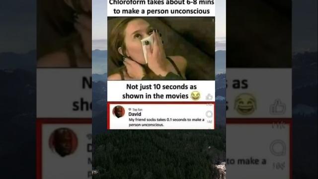 Chloroform takes about 6-8 minute to make a person unconscious #memes #meme #shorts #memesdaily Chloroform takes about 6-8 minute to make a person unconscious #memes #meme #shorts #memesdaily
