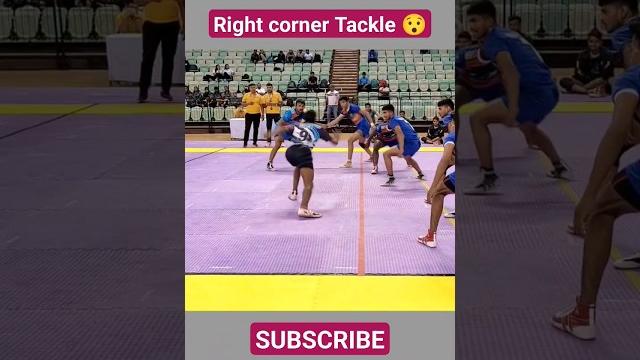 Right corner tackle | #shorts #youtubeshorts #kabaddi Right corner tackle | #shorts #youtubeshorts #kabaddi