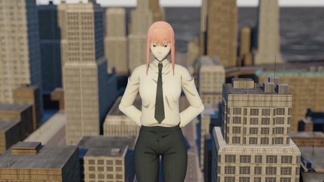 【blender】giant makima (girl fart animation) 【blender】giant makima (girl fart animation)