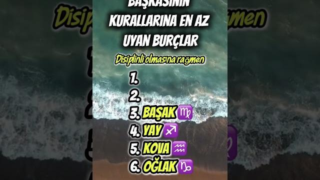 Başkasının kurallarına en az uyan burçlar Başkasının kurallarına en az uyan burçlar