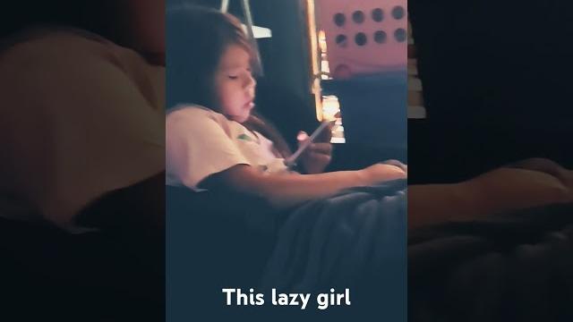 It is only thursday and she is over here eating chips and watching videos she never goes outside It is only thursday and she is over here eating chips and watching videos she never goes outside