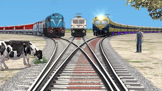Two passenger trains & one freight train crossing each other at same track - beamng.drive #railroad Two passenger trains & one freight train crossing each other at same track - beamng.drive #railroad