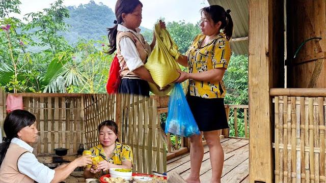 The engineer's mother brought rice to visit the girl, the girl made a dish to treat her. The engineer's mother brought rice to visit the girl, the girl made a dish to treat her.