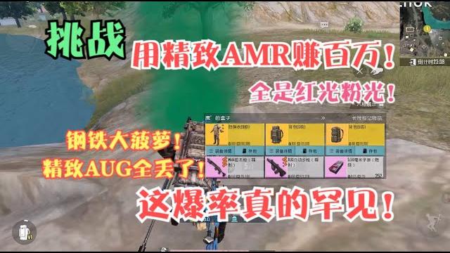 挑战用amr赚100w!红光粉光爆不停!光精致枪就丢了两把! 挑战用amr赚100w!红光粉光爆不停!光精致枪就丢了两把!
