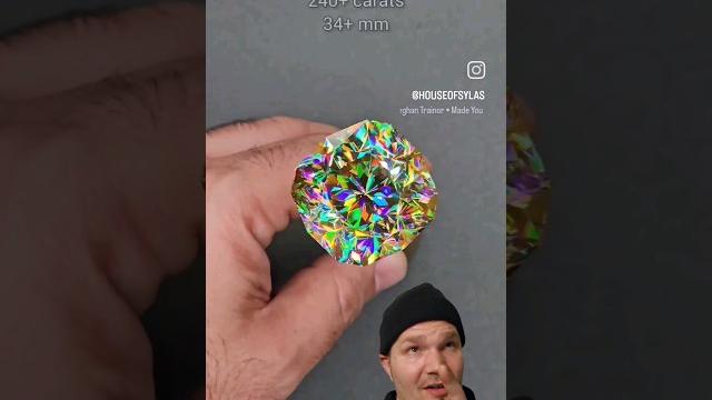 This gem is insane! another lab made rutile quartz gem from house of sylas! #shorts #balltmaxreacts This gem is insane! another lab made rutile quartz gem from house of sylas! #shorts #balltmaxreacts