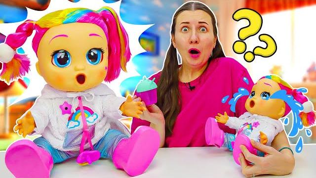 Новая кукла край бебис плачет! видео для девочек про игры в дочки матери. игрушки для детей. Новая кукла край бебис плачет! видео для девочек про игры в дочки матери. игрушки для детей.