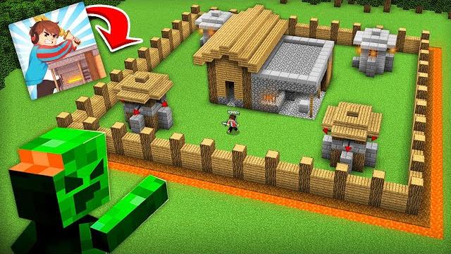 Защитил кузницу в майнкрафте как в своей игре на телефон | компот minecraft forge defence Защитил кузницу в майнкрафте как в своей игре на телефон | компот minecraft forge defence