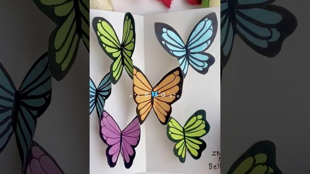 Diy cute butterfly pop up card Diy cute butterfly pop up card